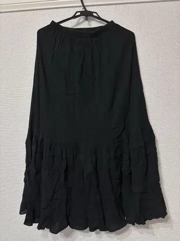 Spick and span 코튼 크레이프 개더 스커트