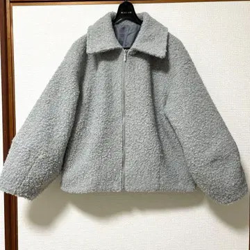 [ 미사용 새상품 ] 파보리 보아 코트 그레이