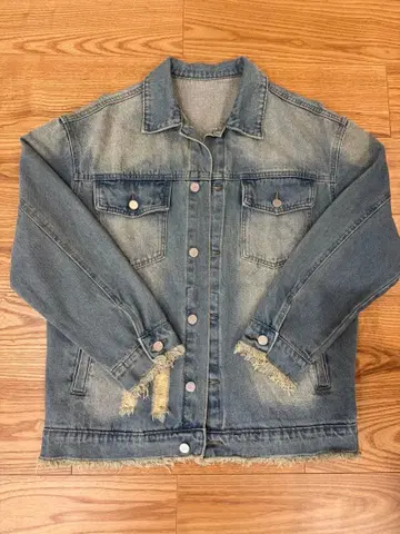 데미지 가공 라이트 블루 G