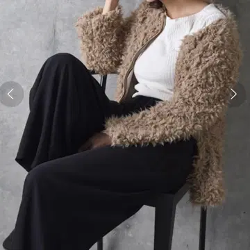 [새상품] amorous insense 노카라 보아 자켓 M 베이지