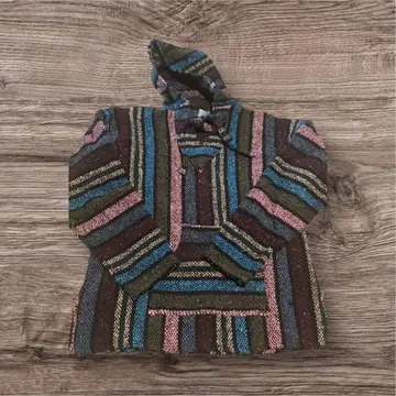 90s 멕시코제 바하 후드티 멕시칸 파카 사라페 패턴 구제 의류