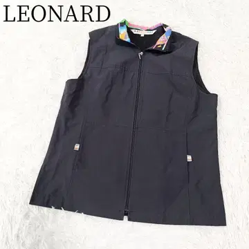 [레오나르/LEONARD] 슬리브리스 베스트 레이어드 블랙 코튼