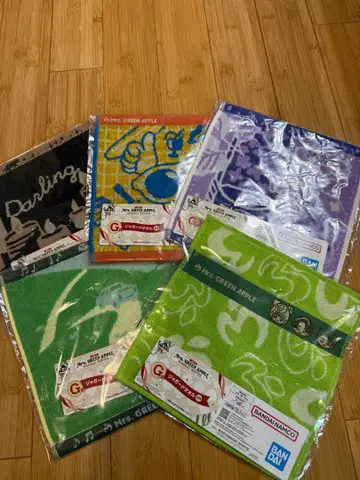 Ms. GREEN APPLE 제일복권 G상 자카드 타월 5개 세트