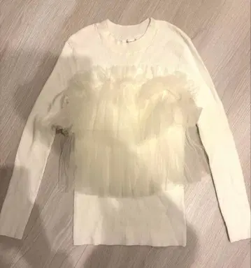 마이 스트라다 튤 니트 화이트