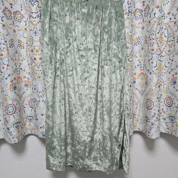 6(ROKU) 민트 그린 벨벳 스커트