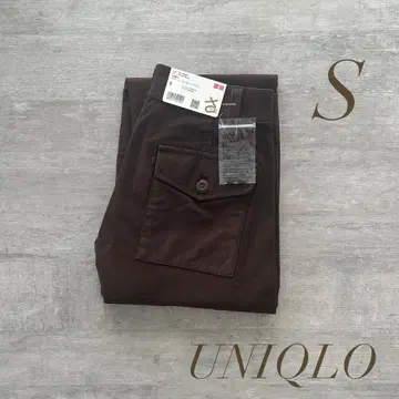 유니클로 저지 배럴 레그 팬츠 브라운