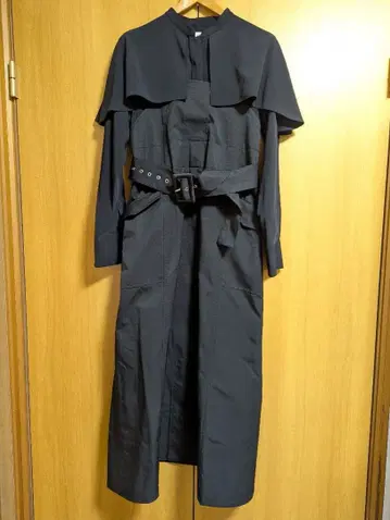 원피스 블랙 롱 기장 멋진 빅 옷깃