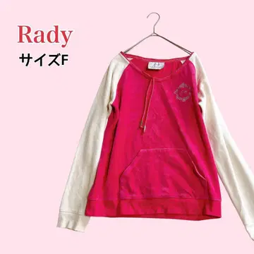 Rady 벨로아 트레이닝복 로고 자수 핑크 화이트 F