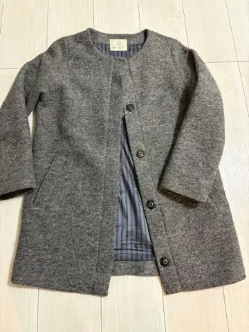 BEAUTY&YOUTH 노카라 코트 그레이