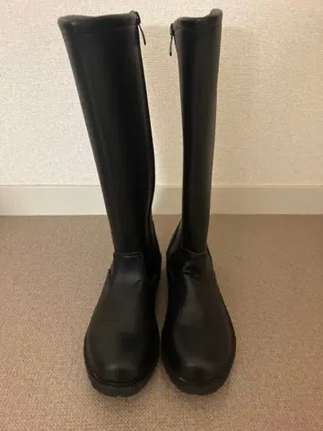 롱 부츠 합성 피혁