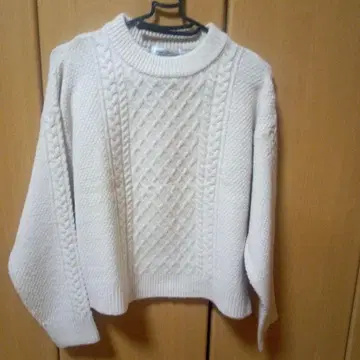 여성용 화이트 니트 스웨터