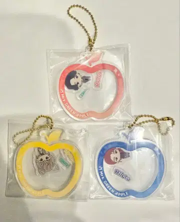 미세스 그린 애플 제일복권 E상 바스락 아크릴 참 3종 세트