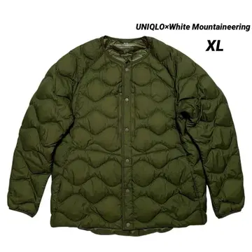 UNIQLO 화이트 마운티니어링 다운 오버 사이즈 자켓 XL