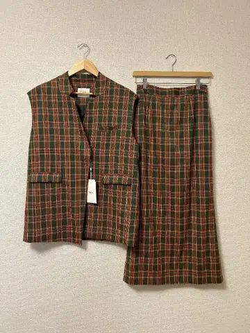 Ameri VINTAGE [ OTONA WRAP 셋업 ] 아메리 체크