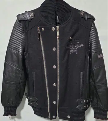 Roen 히로무 타카하라 2WAY 가죽 라이더 바시티 자켓 M