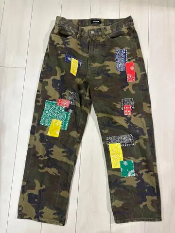 XLARGE 카모플라쥬 패치워크 팬츠 32