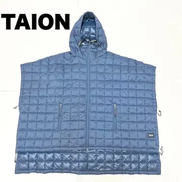 TAION 마운틴 오픈 프론트 다운 판초 네이비 택 포함