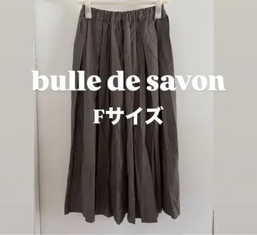 bulle de savon 플레어 스커트 그레이 브라운 사이즈 F