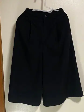 [ 무인양품 ] 가로 세로 스트레치 기모 크롭 팬츠 S 블랙