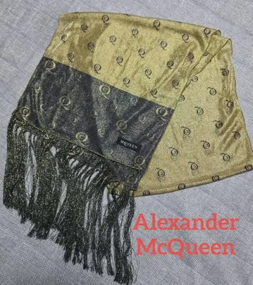 초레어 Alexander McQueen 스톨 스카프 로고 프린트