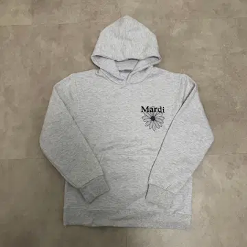Mardi 그레이 후드 부착 맨투맨
