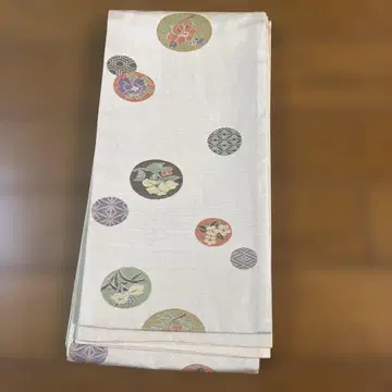 꽃무늬 원형 무늬 반폭 오비