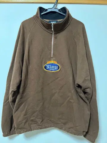 XLARGE 브라운 트레이닝복 XL 하프 지퍼