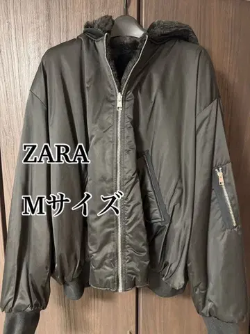 ZARA 리버서블 인조 모피 봄버 자켓 M 사이즈