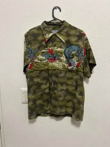 Dirahina 알로하 셔츠 M 일본풍 패턴