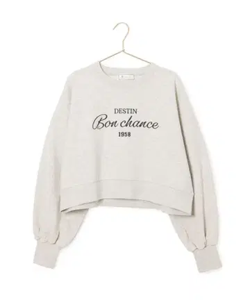 미사용 새상품 로페피크닉 속기모 자수 로고 크롭 맨투맨