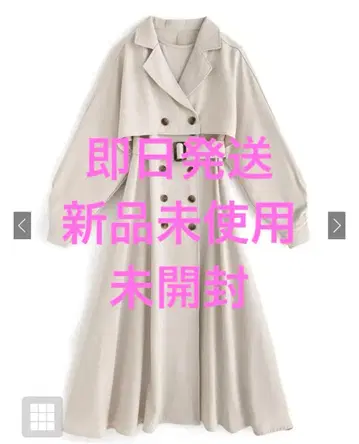 [ 미사용 새상품 택 포함 ] 벨트 포함 3way 트렌치코트 트렌치코트