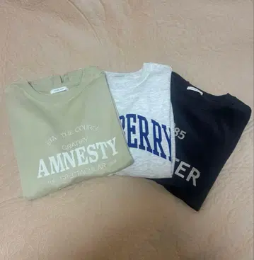 글로벌 워크 속건 맨투맨 프린트 긴팔 3벌 세트