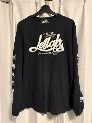 LEFLAH 롱 슬리브 T셔츠 M 사이즈 블랙