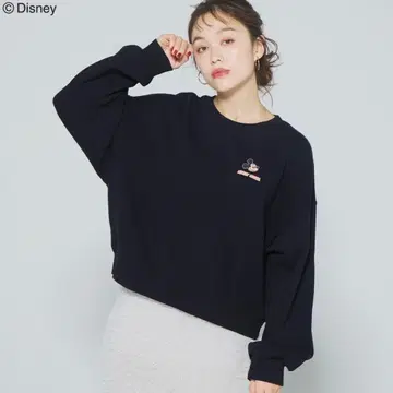 coca 디즈니 헤비 웨이트 쭈리 맨투맨 상의 네이비 L