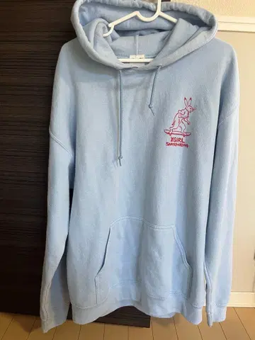 x-girl 조수기화 후드티