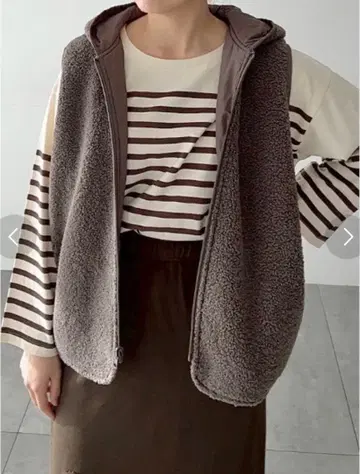 SM2 리버서블 보아 베스트 모카