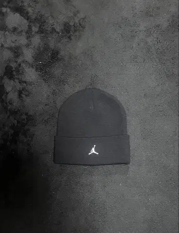 블랙 조던 로고 니트 모자