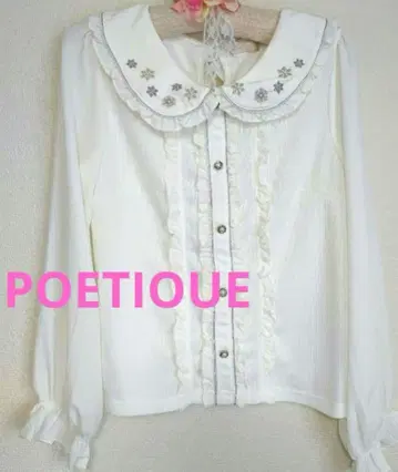 눈꽃 자수 블라우스