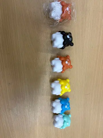 컬러풀 캐릭터 피규어 6체 세트