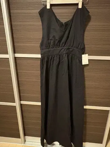 블랙 슬리브리스 원피스 S