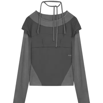 ojos Halter Strap Long Sleeve / Grey