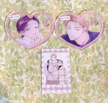 러브 체인 러브 진 아크릴 코스터 금박 폴라로이드풍 카드