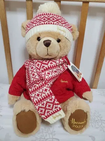 해롯 테디베어 2025년 크리스마스베어 곰돌이 봉제 인형