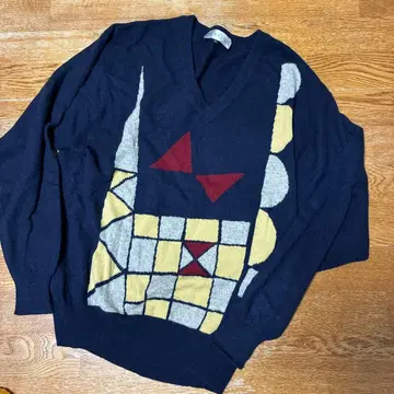 캐시미어 100% 스웨터 네이비 L 빈티지