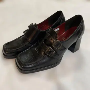 인기 키다리 아저씨 23.5cm 스테디셀러 블랙 통굽 로퍼