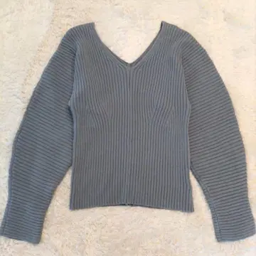 VERMEIL par iena 니트 리브 블루 그레이
