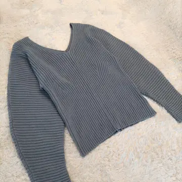 VERMEIL par iena 니트 리브 블루 그레이