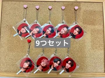 SnowMan ON 미니 부채 키링 스트랩