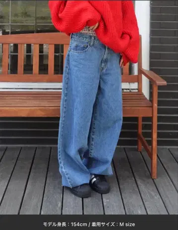 TEEN BOOP 2way 체크 레이어드 데님