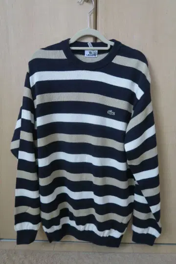 Lacoste 니트 풀오버 보더니트 보더